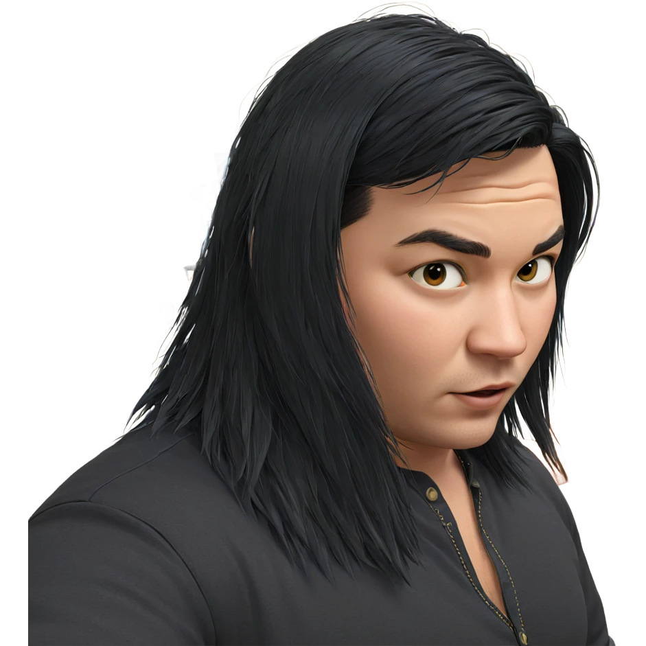 young man with black hair emoji