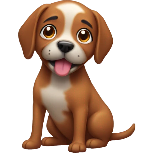 Dog pooping emoji