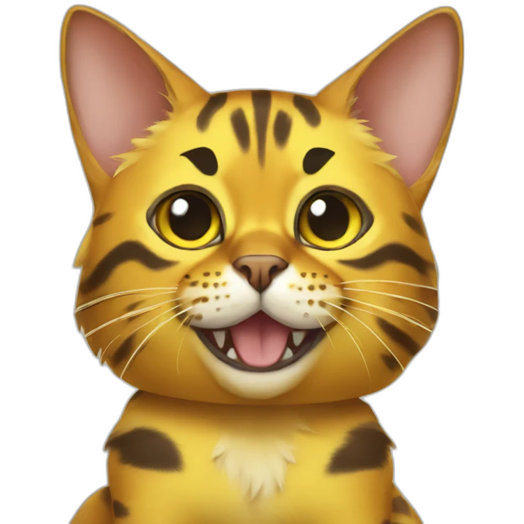 bengal cat dressed as pikachu emoji