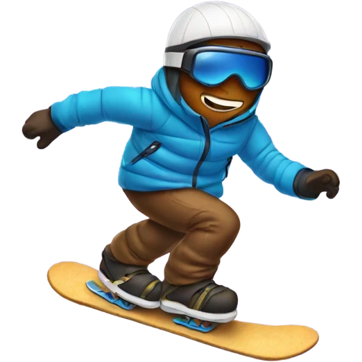 cookie snowboarding emoji