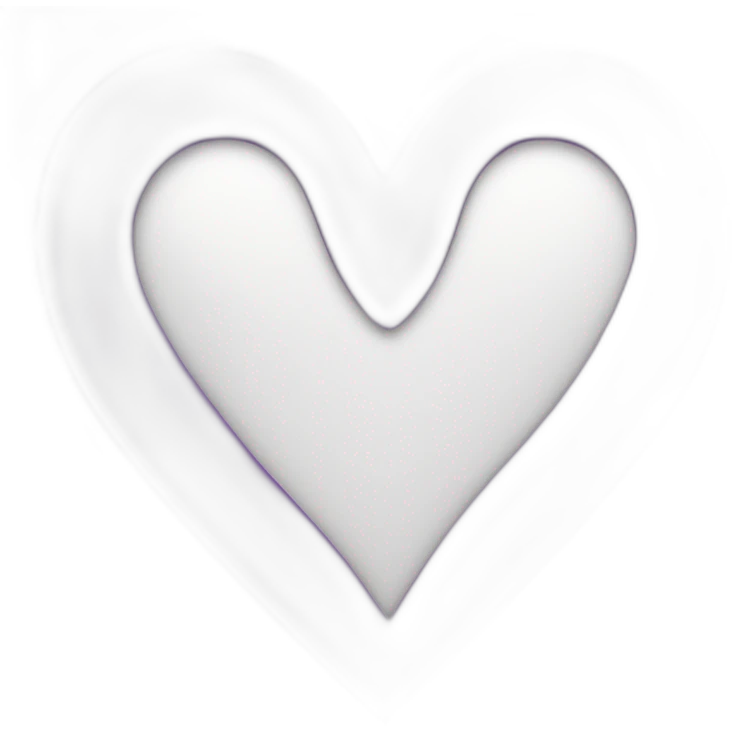 Coeur violet sur cœur blanc emoji
