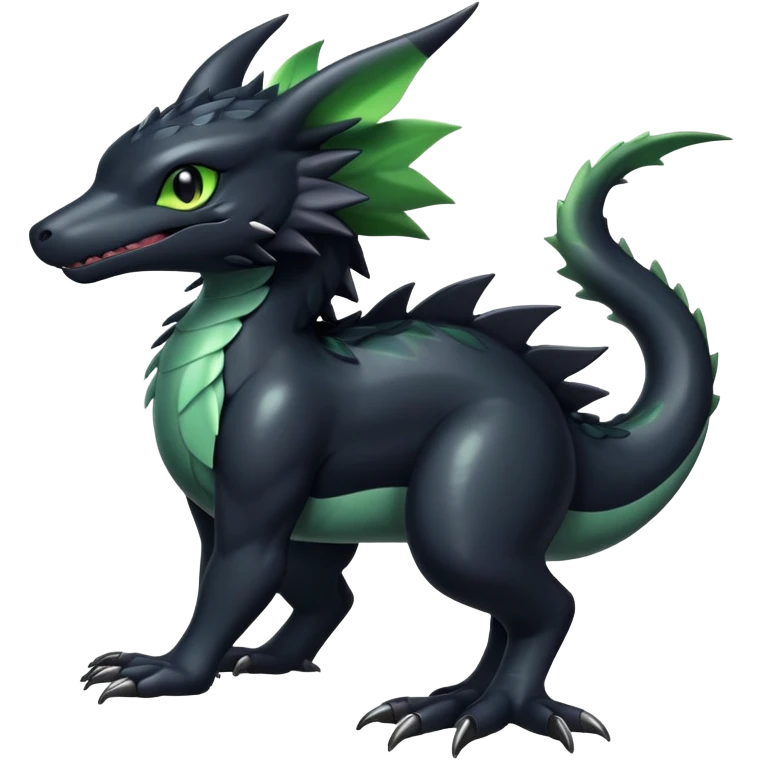 Dark Cute Shiny Nargacuga--Fakémon-hybrid-creature (full body)  emoji