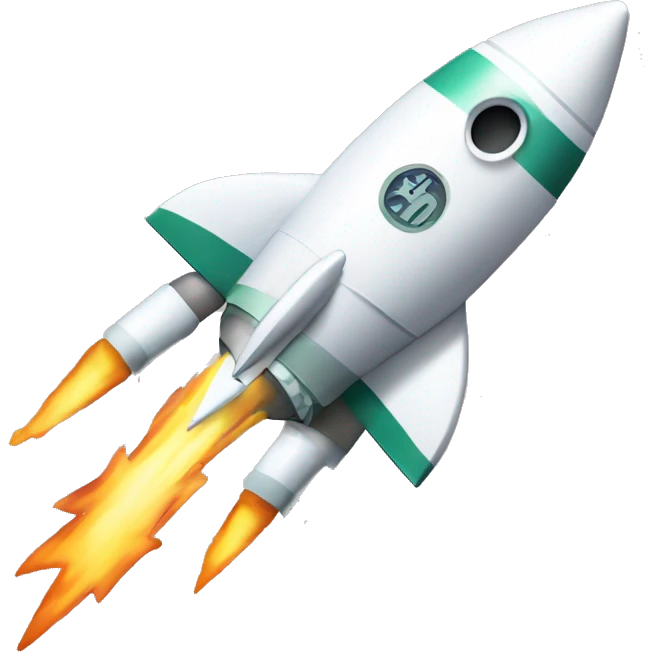 rocket ship propelled by cash money  emoji