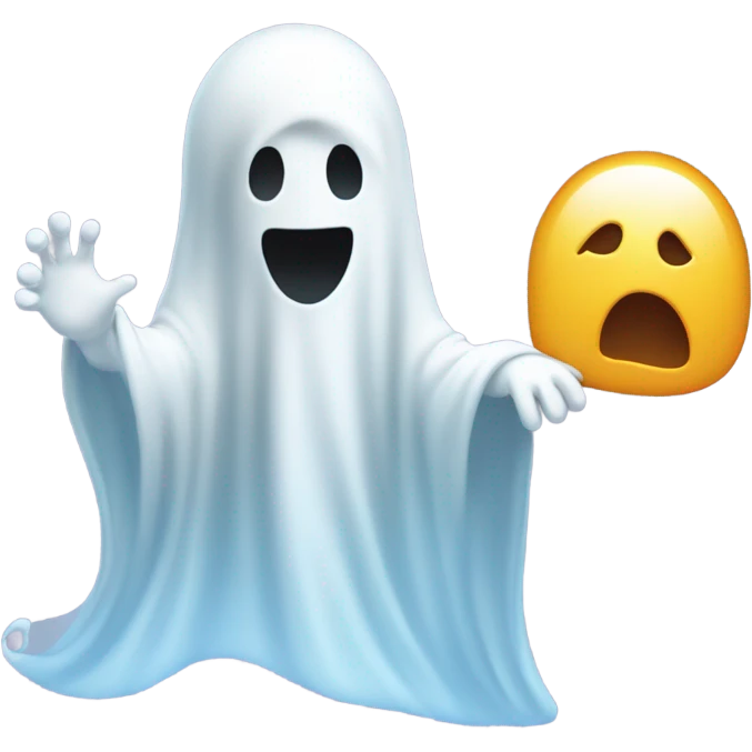 Ghost holding sign that says AGHOST  emoji