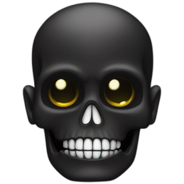 black skullhead in suite emoji