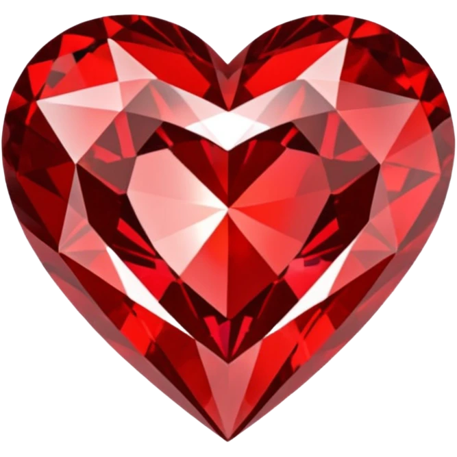 red diamond in the shape of a heart emoji