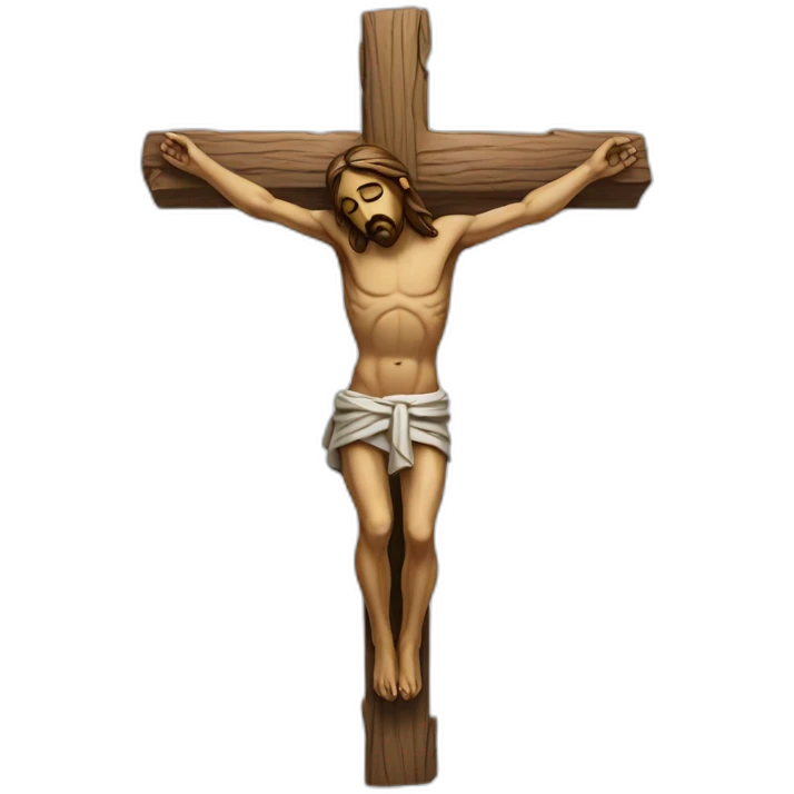 a wood crucifix without humans emoji