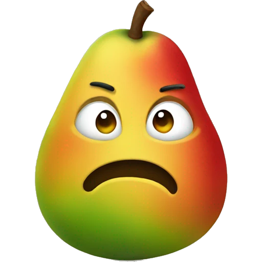 annoyed mango  emoji