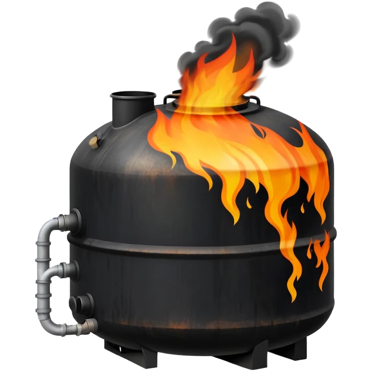 oil tank on fire emoji