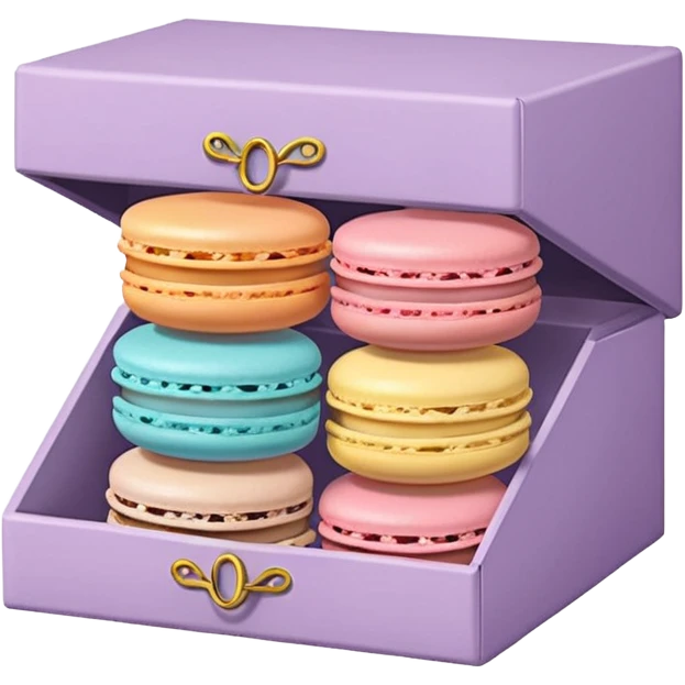 a box of single line of macaron



















 emoji