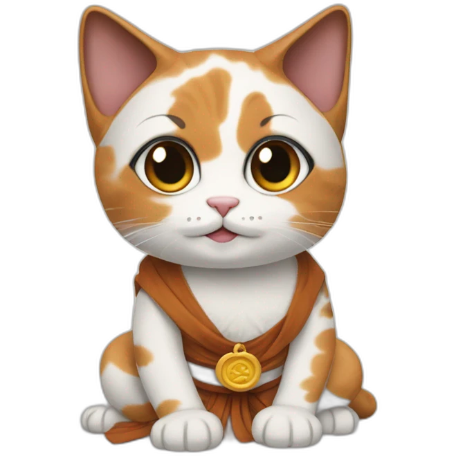 my calico cat monk emoji