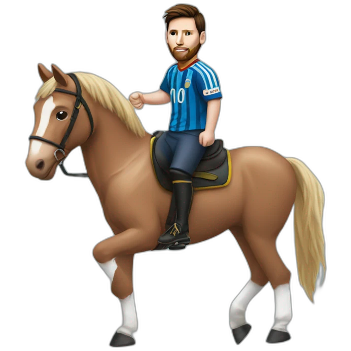 Messi on horse emoji