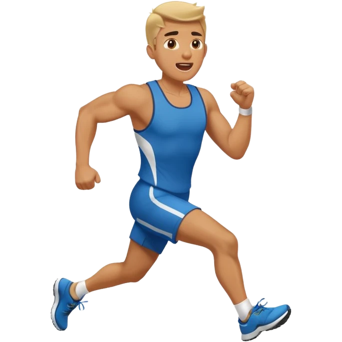 A man is running and shouting, calling for more people to follow him. emoji