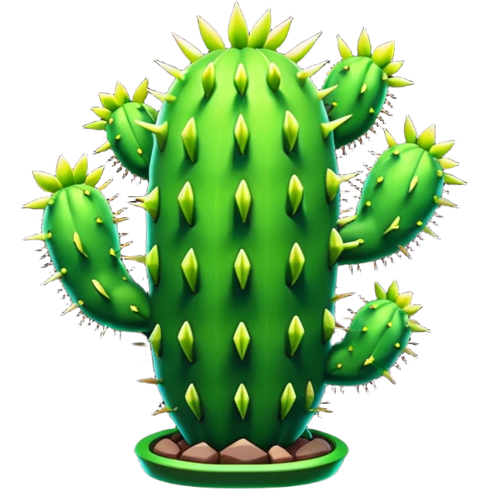 Neon cactus emoji