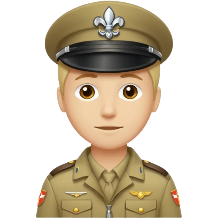 Maak een persoon in een scoutsuniform met zijn beiden handen vooruit zodat er iets in kan liggen emoji