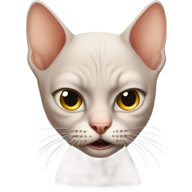 Angry hairless cat emoji