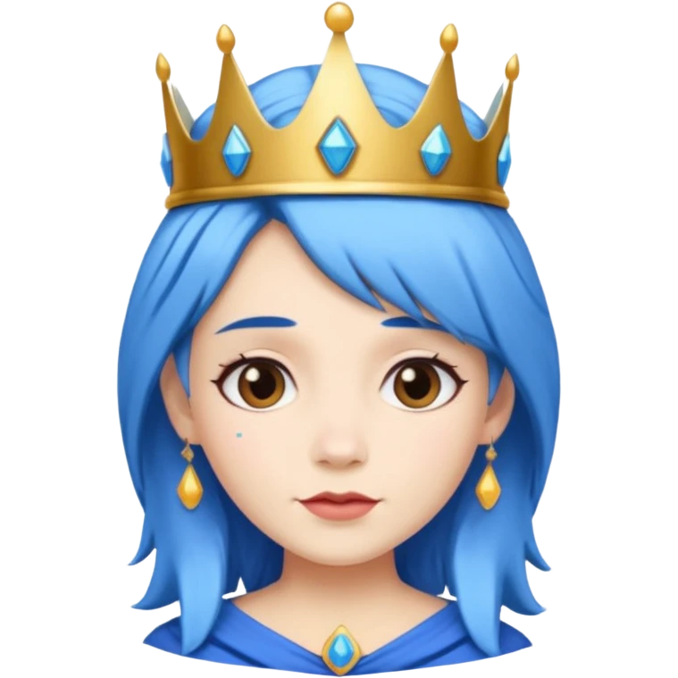 blue haired old princess emoji