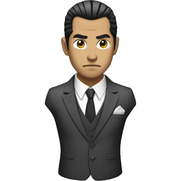 yakuza with suit.  emoji