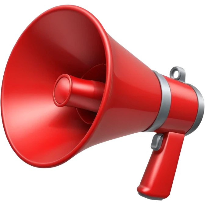 megaphone with a play button emoji