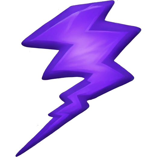 Purple lightning emoji
