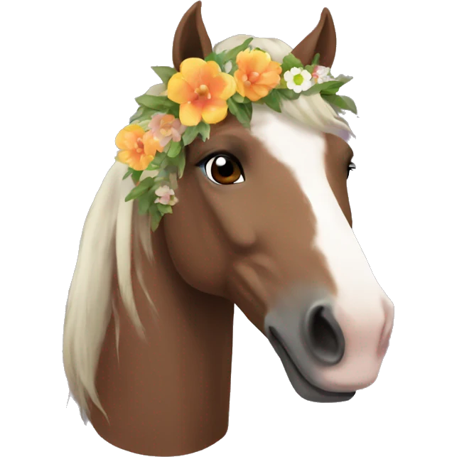 horse with a flower crown emoji