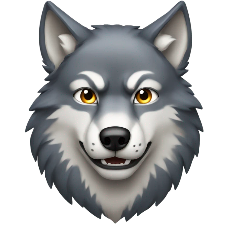 a wolf as a big strong wolf emoji