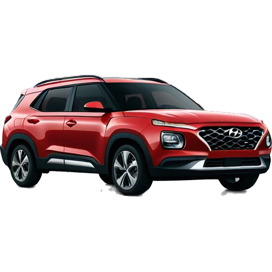 A red Hyundai Venue as a houston slab emoji
