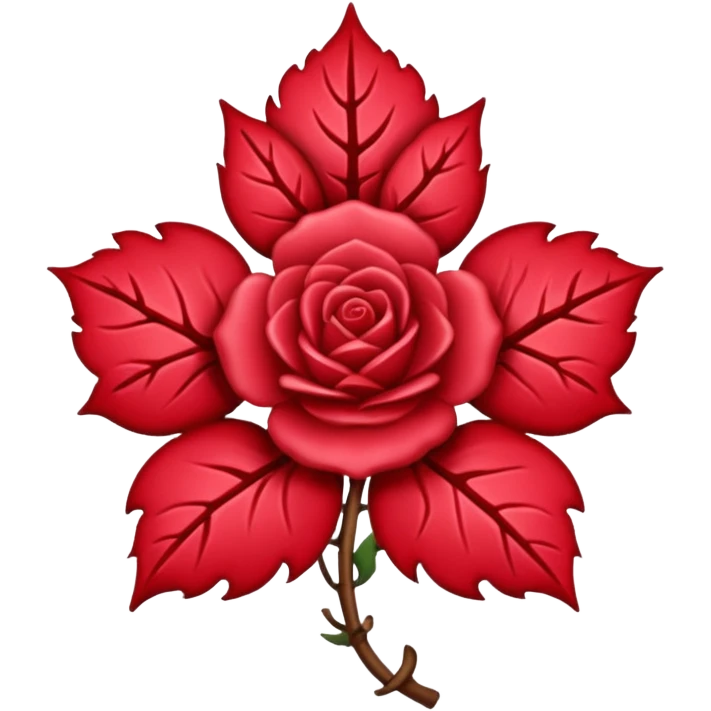 brasão medieval rosa de sangue vermelha emoji