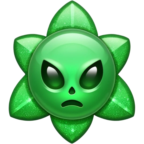 glitter green toxic symbol emoji