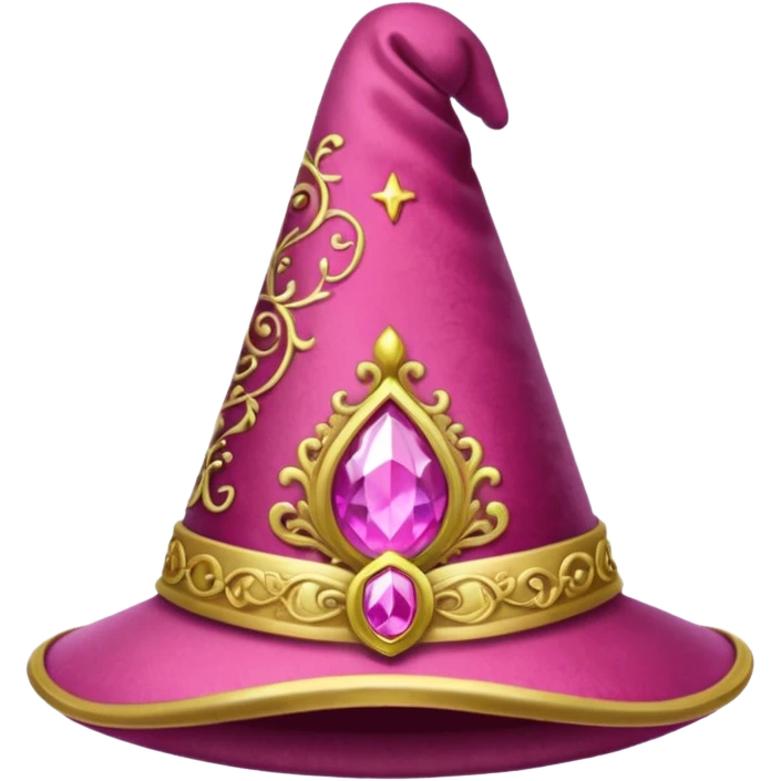 a pink magical hat emoji