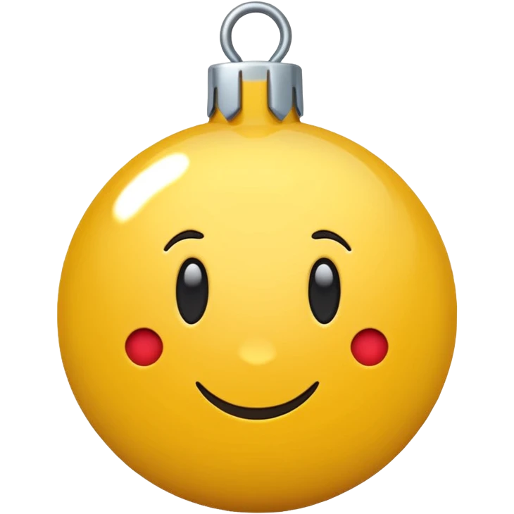 christmas ball yellow emoji