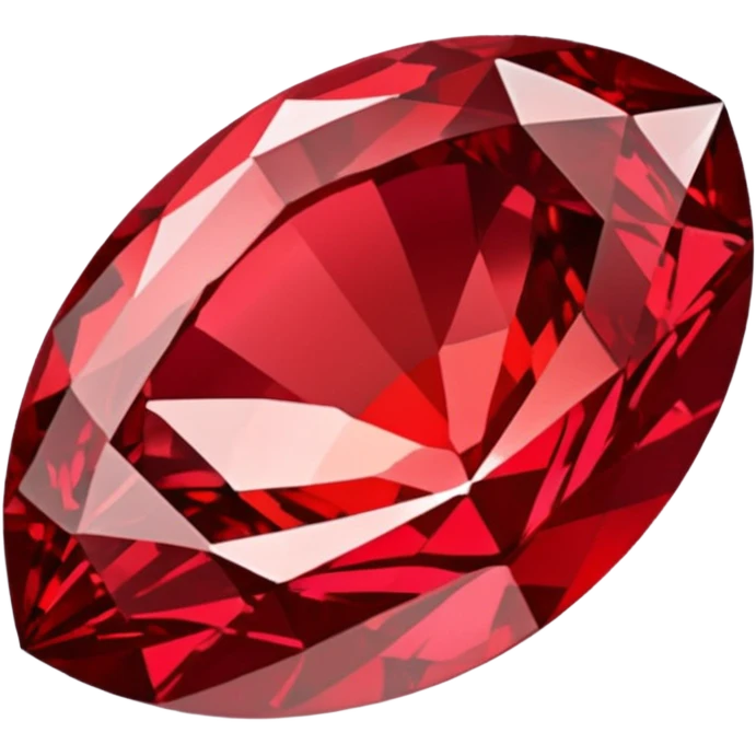 red ruby, diamond gem shape emoji