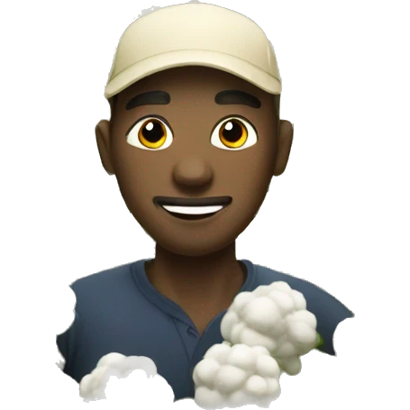male on a cotton field emoji