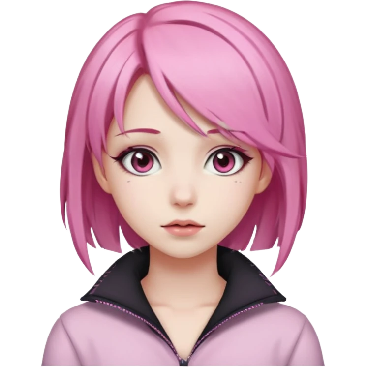 pink anime girl make up emoji