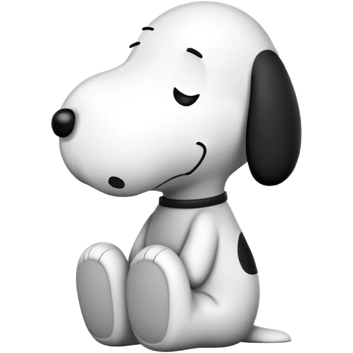 Snoopy triste animación 2D emoji