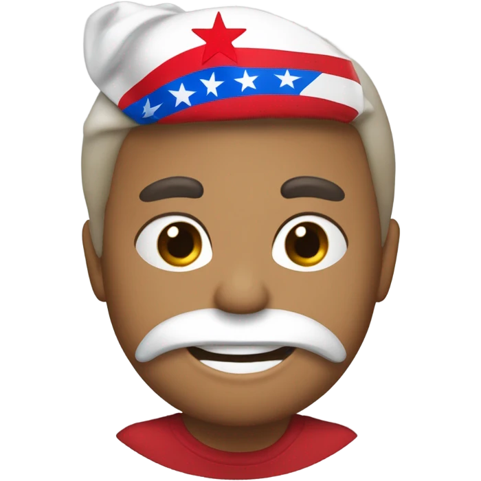 La bandera de Puerto Rico con una sola estrella y con detalles de navidad emoji