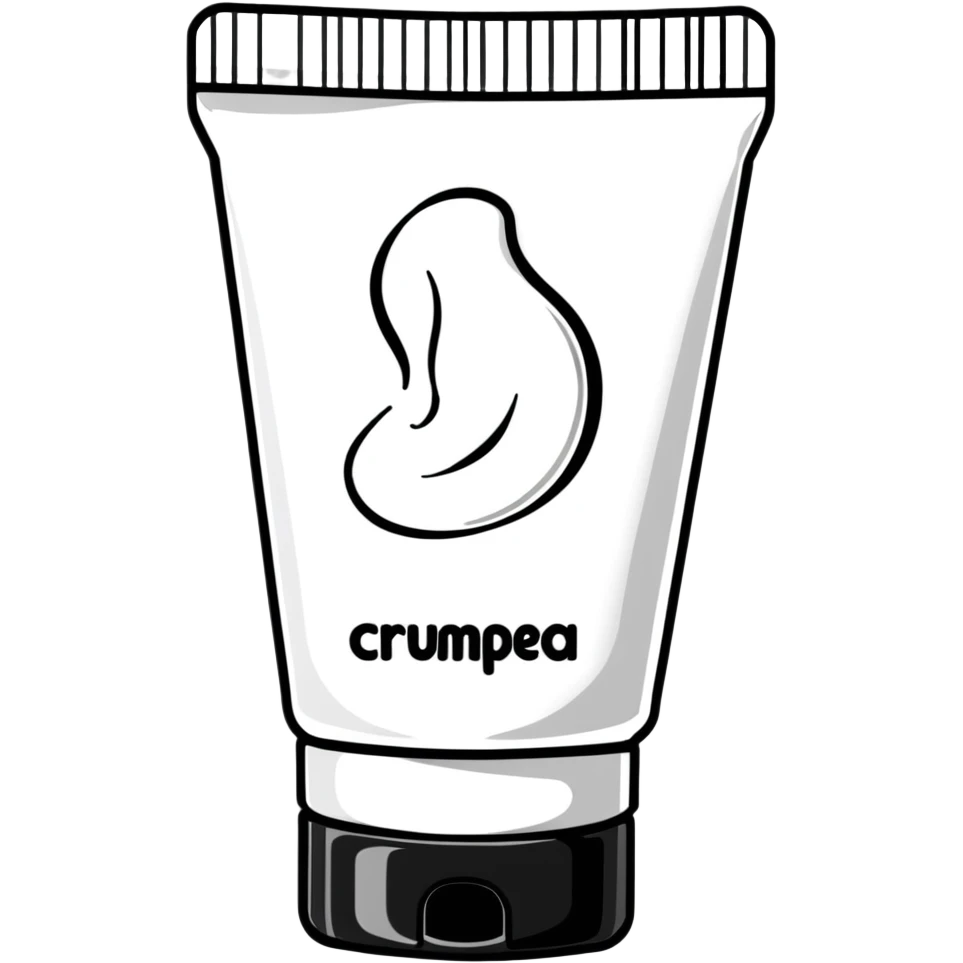 crumpled empty hand cream tube, flattened and wrinkled, cap on, no cream left emoji