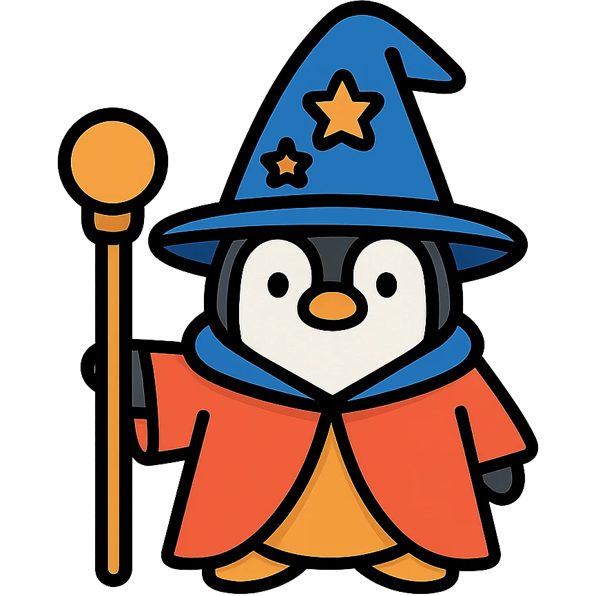 Penguin Wizard emoji