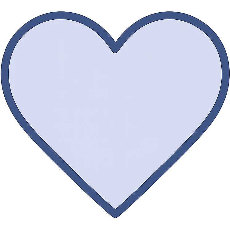 pastel blue heart, soft and gentle, minimal, no text emoji