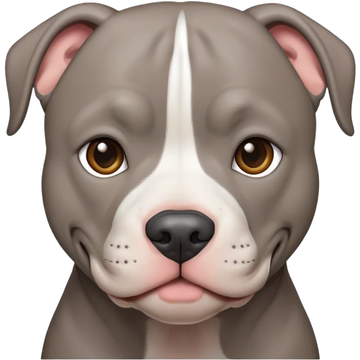 Solid Gray pitbull no white fur emoji