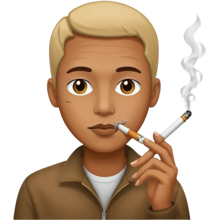 Mixed person smoking a blunt emoji