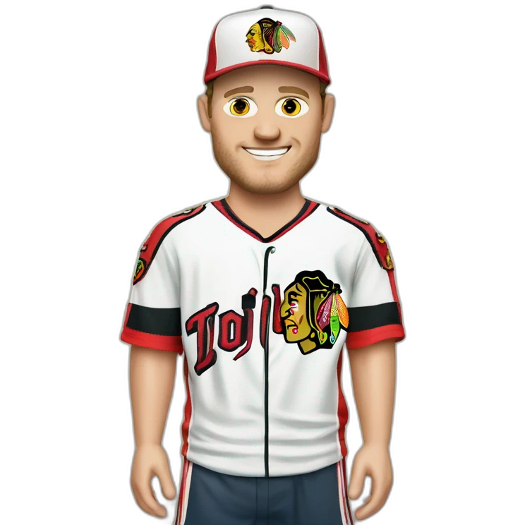 Jonathan Toews as beach bum emoji