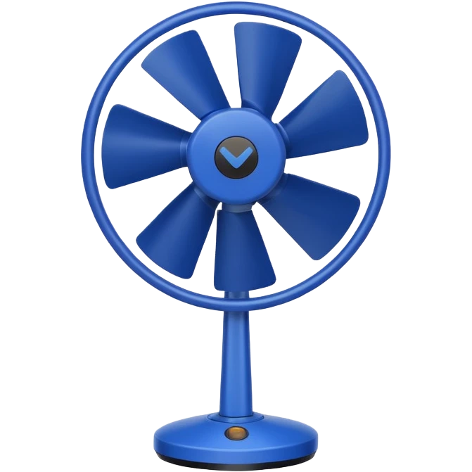 dark blue fan emoji