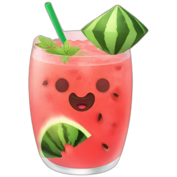Watermelon cocktail emoji
