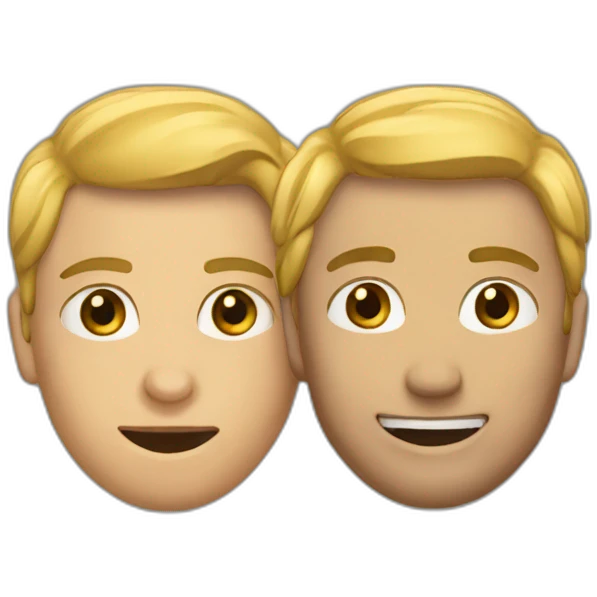 Deux personnes s'embrasser emoji