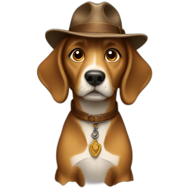 indiana jones dog emoji