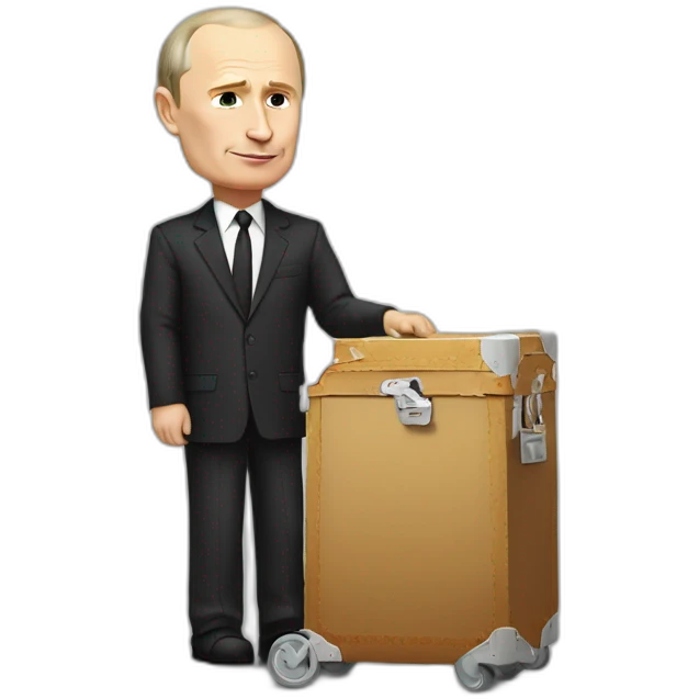 grieving dead vladimir putin coffin suitcase wheelchair meat cube emoji