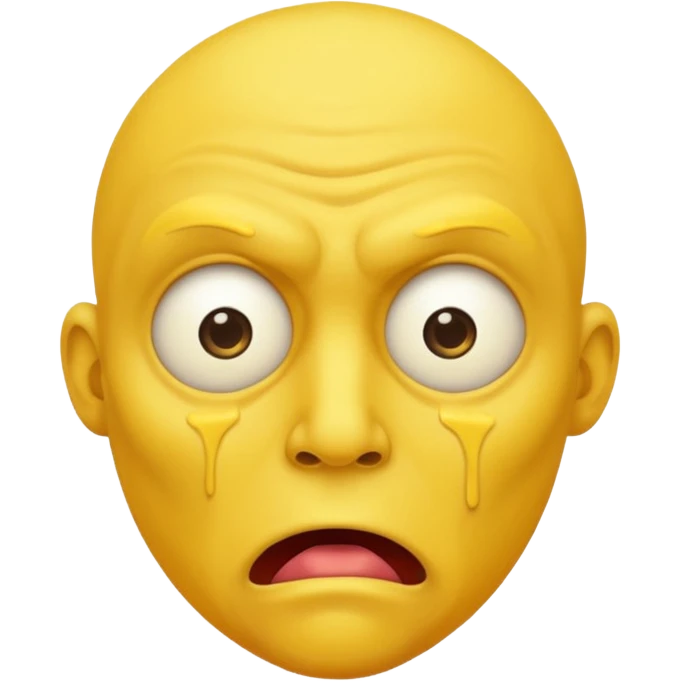 Bog eyed yellow man drooling like a moron emoji