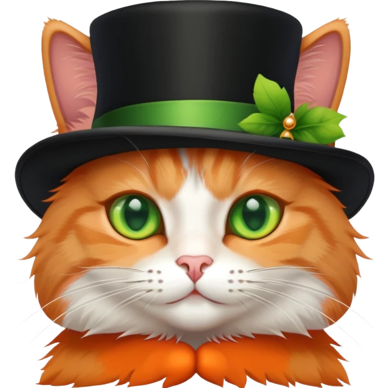 cat wearing a black top hat emoji