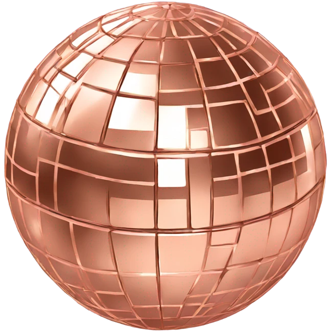 Rose gold disco ball emoji